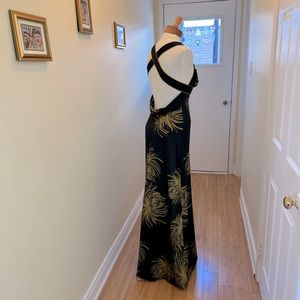 Black Satin Bebe Dress